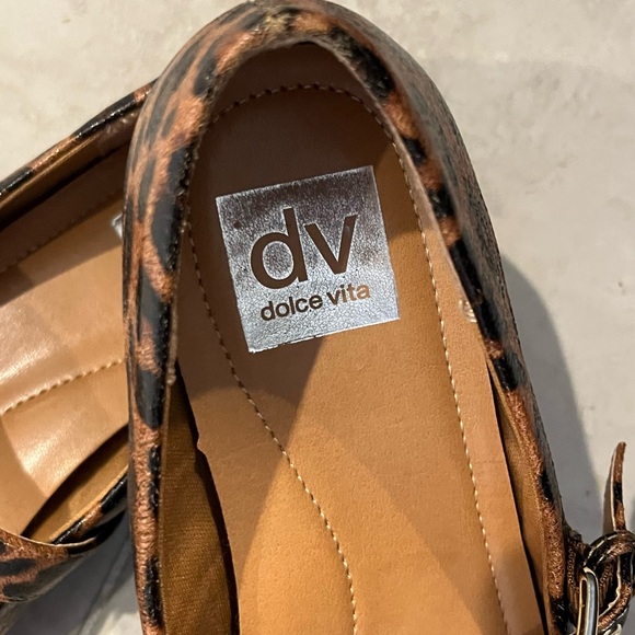 Dolce Vita Mary Jane Animal Print Flats - Picture 3 of 7